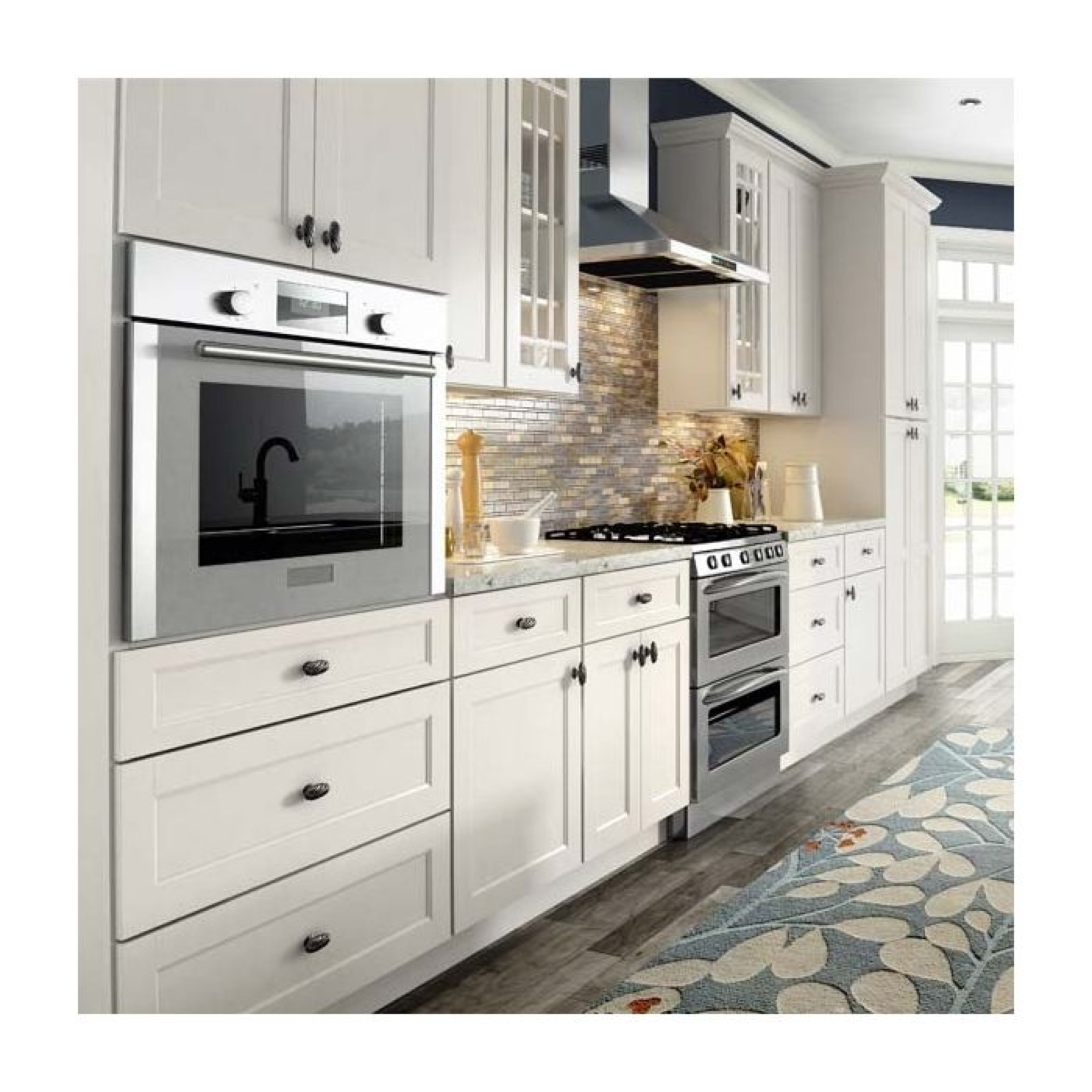 Trenton Warm White Kitchen Cabinets from JSI